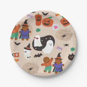 süßer Halloween Lebkuchenmann Vampir Pappteller