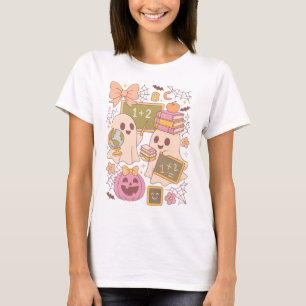 Süßer Halloween-Lehrer-Geist Klassenraum Schule T-Shirt
