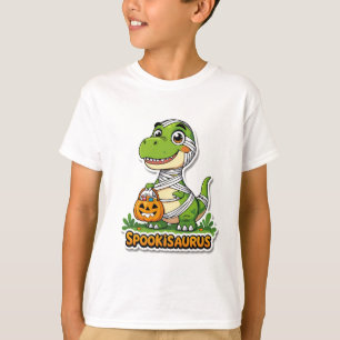 Süßer Halloween-Mumien-Dinosaurier für Kinder T-Shirt