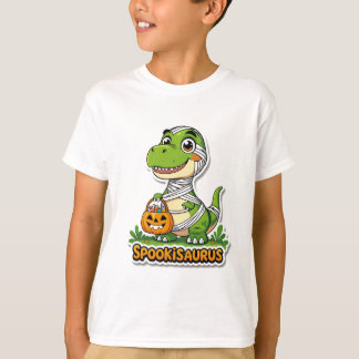 Süßer Halloween-Mumien-Dinosaurier für Kinder T-Shirt