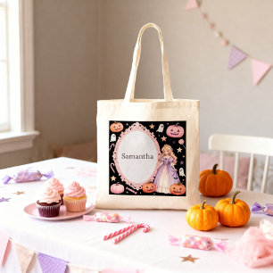 Süßer Halloween-Prinzessinnen-Geister-Kürbis-Süßig Tragetasche