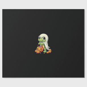 Süßer Halloween-Schildkröten-Geist mit Süßigkeiten Geschenkpapier