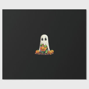 Süßer Halloween-Schildkröten-Geist mit Süßigkeiten Geschenkpapier