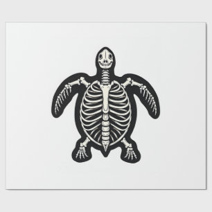 Süßer Halloween-Schildkröten-Skelett-Schildkröten- Geschenkpapier