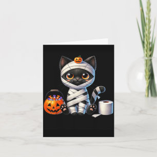 Süßer Halloween-Schwarzer-Katze-Kürbis-Süßes-oder- Karte