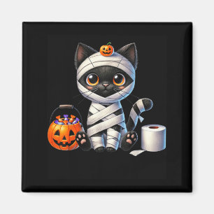 Süßer Halloween-Schwarzer-Katze-Kürbis-Süßes-oder- Magnet
