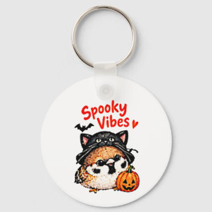 Süßer Halloween-Spatz Chibi Manga Anime Cartoon Schlüsselanhänger