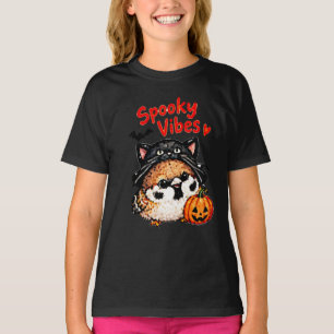 Süßer Halloween-Spatz Chibi Manga Anime Cartoon T-Shirt