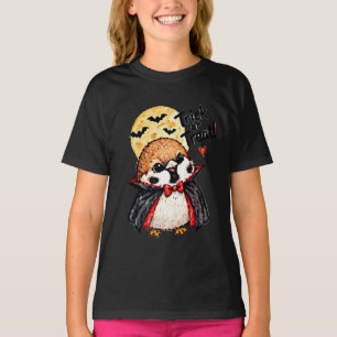 Süßer Halloween-Spatz Chibi Manga Anime Dracula T-Shirt