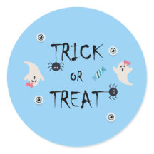 SÜßER HALLOWEEN-STICKER ZUM TRICK OR TREAT | BLaue