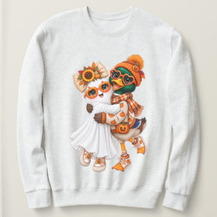 Süßer Halloween Stockenten-Geist Herbst Kürbis  Sweatshirt