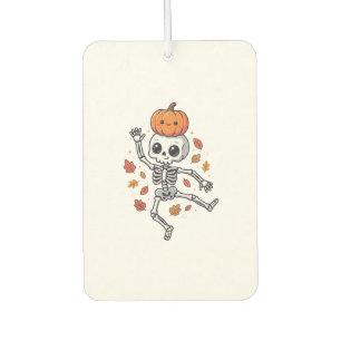 Süßer Halloween tanzender Skelett mit Kürbiskopf Autolufterfrischer