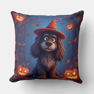 🐾🎃 Süßer Halloween-Welpe Cozy Gruselige Herbstst Kissen