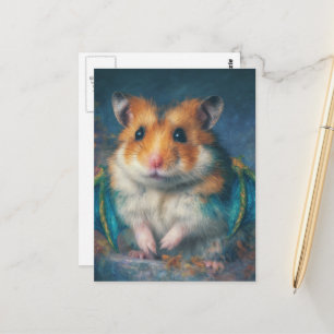 Süßer Hamster-Drache Postkarte
