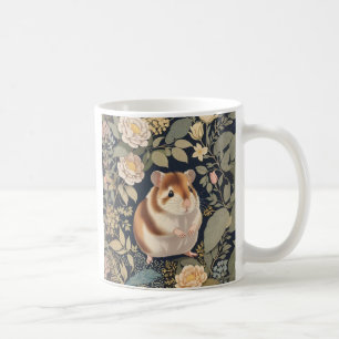 Süßer Hamster im Stil von William Morris Kaffeetasse