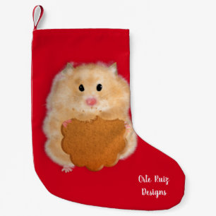 Süßer Hamster und Keks-Weihnachtsstrumpf Kleiner Weihnachtsstrumpf