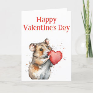 Süßer Hamster Valentinstag Karte