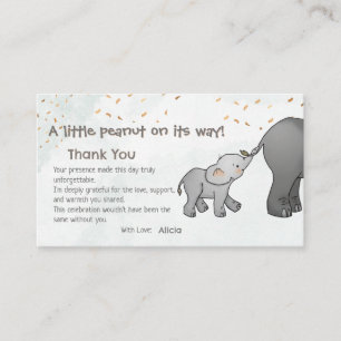 Süßer handgezeichneter Elefant Little Peanut Danke Begleitkarte