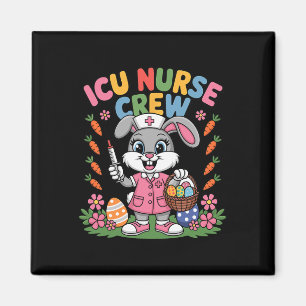 Süßer Häschen-Krankenschwester Ostern ICU Krankens Magnet