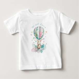 Süßer Hase AÉRONAUTE, personalisiert Baby T-shirt