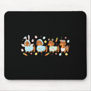 Süßer Hase Dackel Hundeliebhaber frohen Ostertag Mousepad