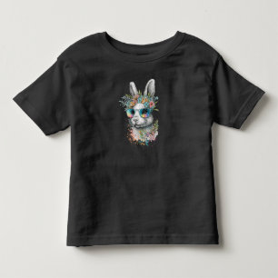Süßer Hase mit Brille Wasserfarbe Ostertag Kleinkind T-shirt