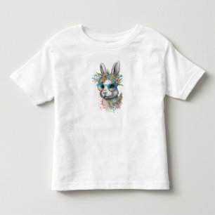 Süßer Hase mit Brille Wasserfarbe Ostertag Kleinkind T-shirt