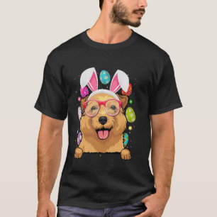 Süßer Hase Norfolk Terrier Hundegesicht Ostereier  T-Shirt