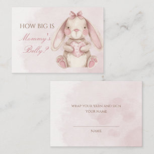 Süßer Hase Pink Wie dick ist Mommys Bauch Begleitkarte
