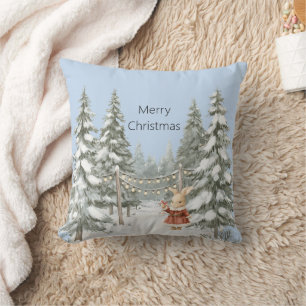 Süßer Hase Weihnachts-Hase Santa-Mantel Kissen