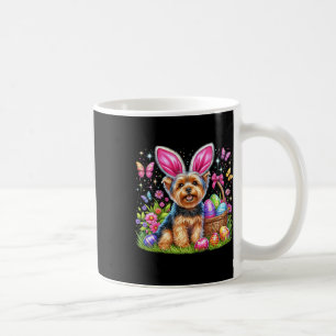 Süßer Hase Yorkshire Terrier Hund Ostereier Skizze Kaffeetasse