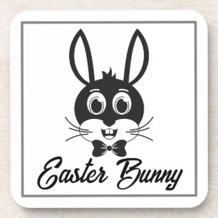 Süßer Hasengesicht-Junge Cartoon-Osterhase Getränkeuntersetzer