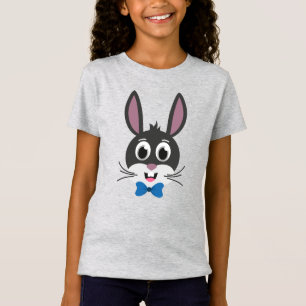 Süßer Hasengesicht-Junge Cartoon-Osterhase T-Shirt