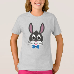 Süßer Hasengesicht-Junge Cartoon-Osterhase T-Shirt