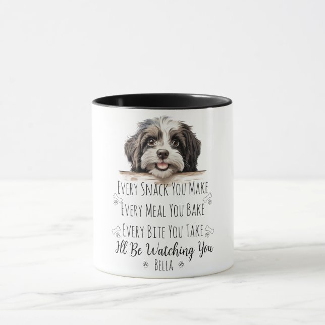 Süßer Havanese Hund Lustig Maßgeschneidert Tasse (Zentrum)