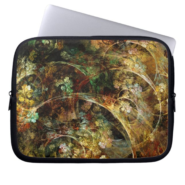 Süßer Herbst-abstrakte Fraktal-Kunst Laptopschutzhülle (Vorderseite)