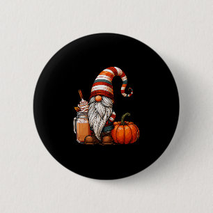 Süßer Herbst-Gnom Kürbis-Gewürz-Latte Danksagung L Button