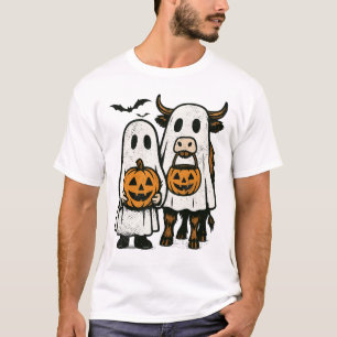 Süßer Herbst Highland-Kuh-Geist Halloween 2 T-Shirt