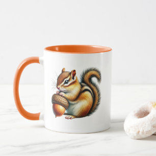 Süßer Herbst-Streifenhörnchen Tasse