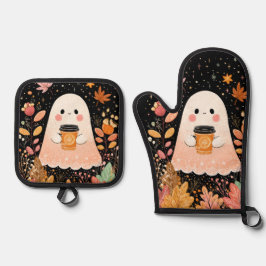 Süßer Herbstgeist mit Kürbis-Kaffee – Gemütlicher Ofenhandschuh & Topflappen-Set