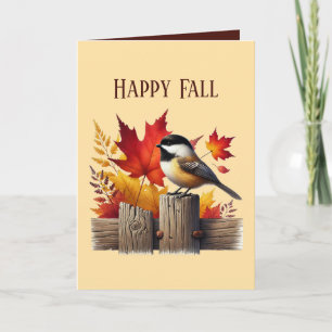 Süßer Herbstlicher saisonaler anpassbarer Vogel Karte