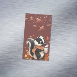 Süßer Herbstskunk gefaltete Visitenkarte - Gemütli Magnetische Visitenkarte