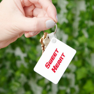 Süßer Herzname auf roten Text-Lanyards gedruckt Schlüsselanhänger