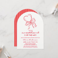 Süßer Herzstreifen-Lutscher-Baby-Party
