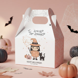 Süßer Hexen-Trick oder Treat Halloween Rosa ID1325 Geschenkschachtel