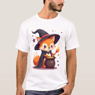 Süßer Hexenfuchs � Magisches Halloween-Tier-T-Shir T-Shirt