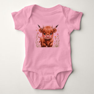 Süßer Highland-Kuh-Baby-Body Baby Strampler