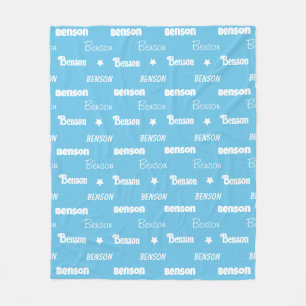 Süßer himmelblauer personalisierter Name Fleecedecke