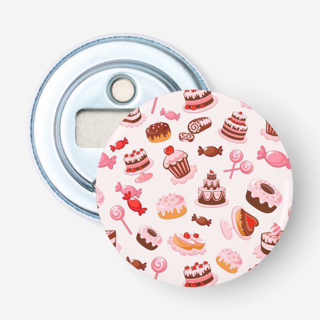 Süßer Hintergrund Flaschenöffner (Vorderseite)