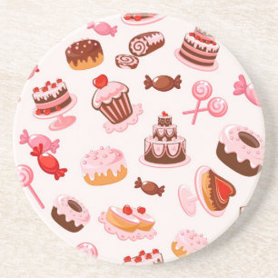 Süßer Hintergrund Getränkeuntersetzer